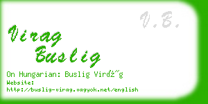 virag buslig business card